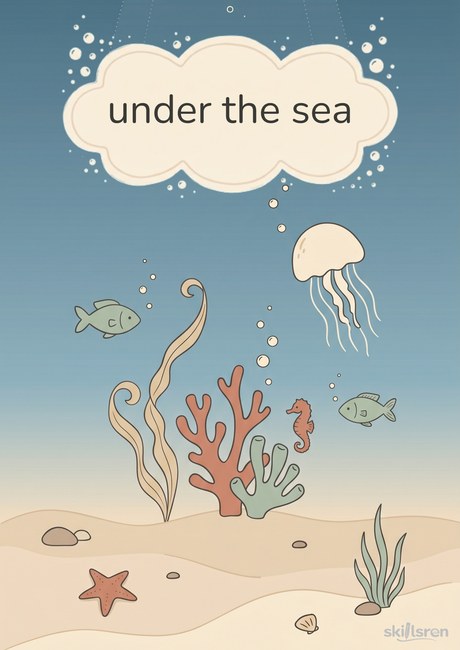 Under the Sea printable activity pack cover